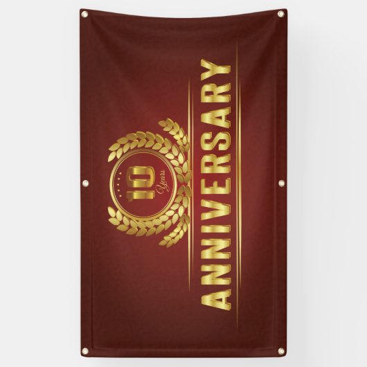 Banderoles 10 ans d'existence (Vertical)