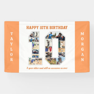 Banderoles 10e anniversaire Numéro 10 Collage photo