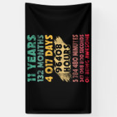 Banderoles 11e anniversaire 11 ans d'être génial (Vertical)