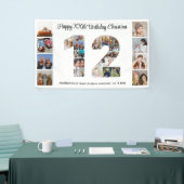 Banderoles 12e anniversaire fête numéro 12 photo Collage (Salon professionnel)