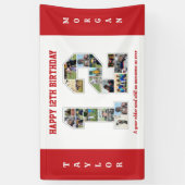 Banderoles 12e anniversaire Numéro 12 Collage photo (Vertical)