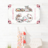 Banderoles 13e anniversaire Photo Collage Rose Fleur Fille Bl (En situation)