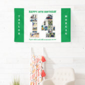 Banderoles 14e anniversaire Numéro 14 Collage photo (En situation)