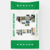 Banderoles 14e anniversaire Numéro 14 Collage photo (Vertical)