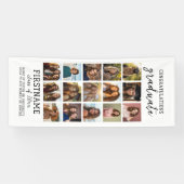 Banderoles 15 Photo Collage Graduation Moderne Minimal Blanc (Horizontal)