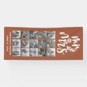 Banderoles 15 Photo Collage Terracotta M. & Mme Mariage (Horizontal)