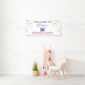 Banderoles 16e anniversaire de fête Bienvenue (En situation)