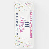 Banderoles 16e anniversaire de fête Bienvenue (Vertical)