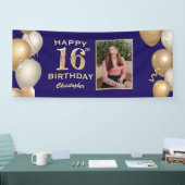 Banderoles 16e anniversaire de la fête Marine Bleu et Ballons (Salon professionnel)