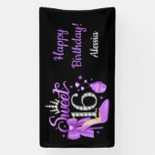 Banderoles 16e anniversaire. Doux 16 filles (Verticale)