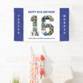 Banderoles 16e anniversaire Numéro 16 Collage photo (En situation)