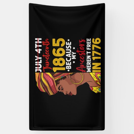 Banderoles 1776 : Mon ancêtre n'était pas libre 1776 (Vertical)