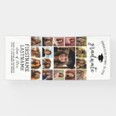 Banderoles 17 Photo Collage Graduation Moderne Minimal Blanc (Horizontal)