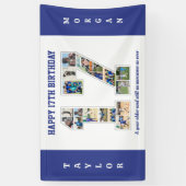 Banderoles 17e anniversaire Numéro 17 Collage photo (Vertical)