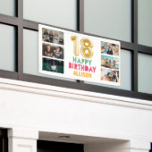 Banderoles 18e anniversaire Ballons photo joyeuse fête d'anni (Bâtiment extérieur)
