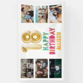 Banderoles 18e anniversaire Ballons photo joyeuse fête d'anni (Vertical)