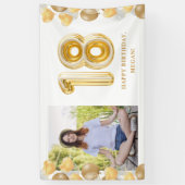 Banderoles 18e anniversaire de la fête Photo Ballons d'or (Vertical)