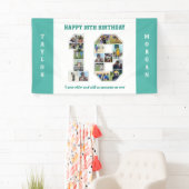 Banderoles 18e anniversaire Numéro 18 Collage photo (En situation)