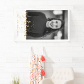 Banderoles 18e anniversaire Photo Gold Confetti (En situation)