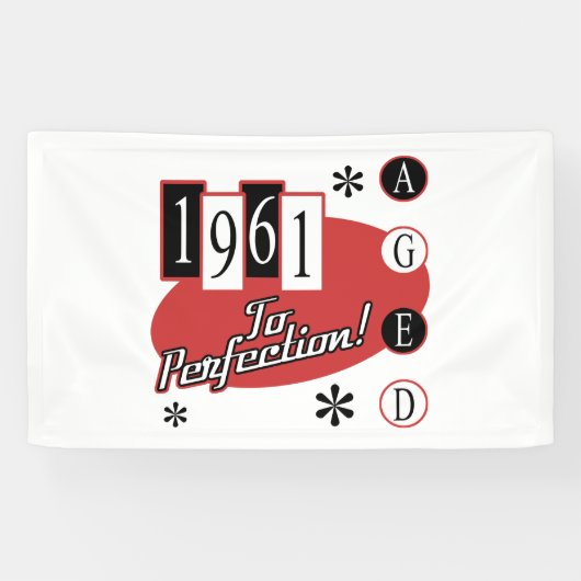 Banderoles 1961 60e anniversaire Mid Century Moderne (Horizontal)