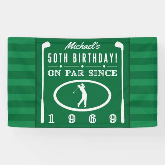 Banderoles 1969 50e anniversaire pour les golfeurs (Horizontal)