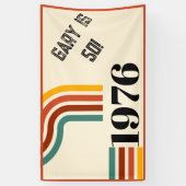 Banderoles 1976 Poster vintage rétro 50e anniversaire Noir (Vertical)