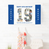 Banderoles 19e anniversaire Numéro 19 Collage photo (En situation)