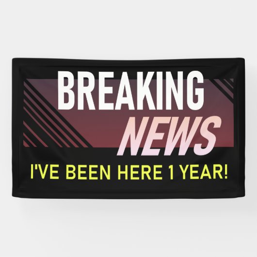 Banderoles 1 an Anniversaire du travail 1re appréciation de l (Horizontal)