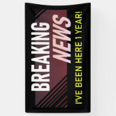 Banderoles 1 an Anniversaire du travail 1re appréciation de l (Vertical)