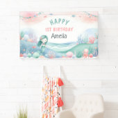 Banderoles 1er anniversaire de sous-marin Fête de sirène (En situation)