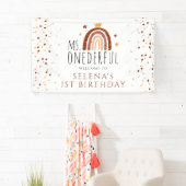 Banderoles 1er anniversaire Ms Onederful Terracotta Rainbow (En situation)