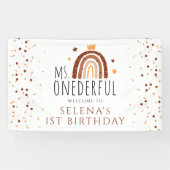 Banderoles 1er anniversaire Ms Onederful Terracotta Rainbow (Horizontal)