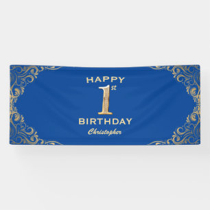 Banderoles 1ère fête d'anniversaire Cadre Parties scintillant