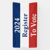 Banderoles 2024 Année Rouge Blanc et Bleu Inscrivez-vous pour (Verticale)