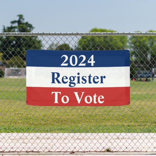 Banderoles 2024 Année Rouge Blanc et Bleu Inscrivez-vous pour (Insitu)