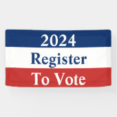 Banderoles 2024 Année Rouge Blanc et Bleu Inscrivez-vous pour (Horizontal)