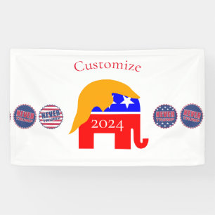 Banderoles 2024 Jamais Trump Thunder_Cove