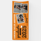 Banderoles 2025 Bold Croquis 3 Photo Collage Graduation Party (Vertical)