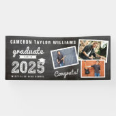 Banderoles 2025 Croquis de tableau noir 3 Photo Graduation Pa (Horizontal)