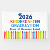 Banderoles 2026 Kindergarten Graduation Elementary School (Horizontal)