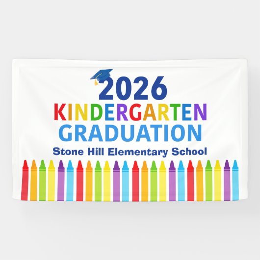 Banderoles 2026 Kindergarten Graduation Elementary School (Horizontal)