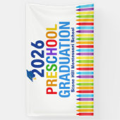 Banderoles 2026 Preschool Graduation Customizable School (Vertical)