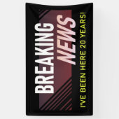 Banderoles 20 Anniversaire du travail Vingtième employé (Vertical)