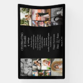 Banderoles 20 ans mariage anniversaire photo collage modifiab (Verticale)