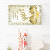 Banderoles 20e anniversaire Gold Random Numéro Motif 20 (En situation)