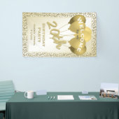 Banderoles 20e anniversaire Gold Random Numéro Motif 20 (Salon professionnel)