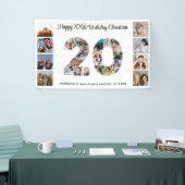 Banderoles 20e Anniversaire Numéro de fête 20 Photo Collage (Salon professionnel)