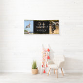 Banderoles 21 st Anniversaire Black & Gold Sparkle Party Bann (En situation)