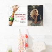 Banderoles 21e anniversaire Champagne Photo (En situation)