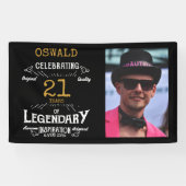 Banderoles 21e anniversaire Modèle photo légendaire (Horizontal)